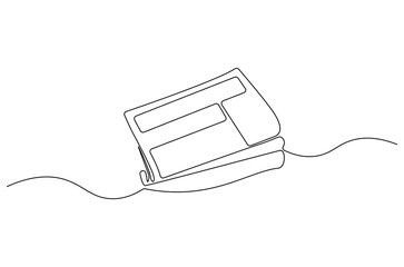 Continuous one line drawing Stack of news newspapers. Single line drawing illustration of News newspapers. Breaking news concept vector art. Doodle line illustration.