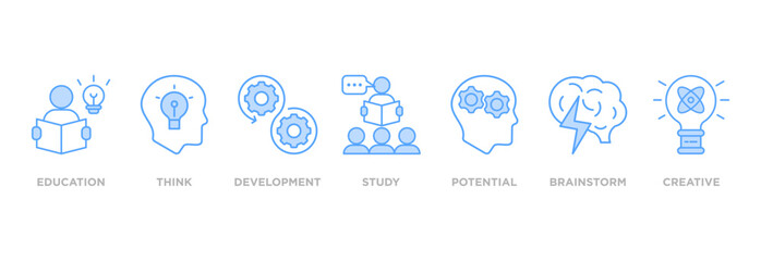 Knowledge transfer banner web icon vector illustration concept with icon of connection, create, information, know-how, skill, organize, data, distribute and sharing