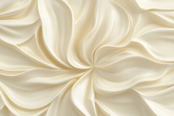 Fototapeta premium Abstract swirling pattern of textured creamy white fabric.