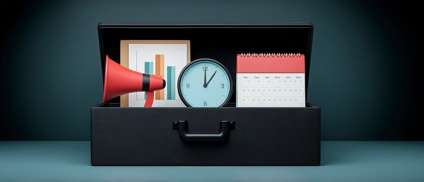 Business Strategy  Marketing Toolbox  Clock  Calendar  Chart