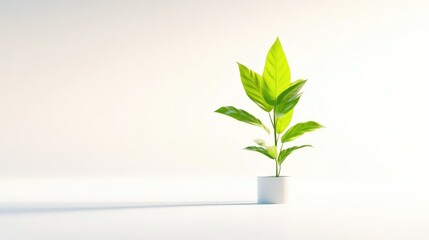 Minimalist plant in a pot