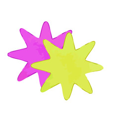 Vector illustrations shape element with watercolor style