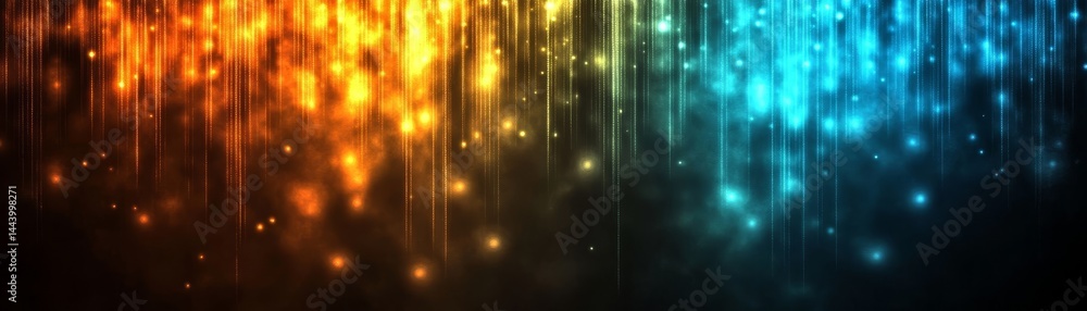 Poster mesmerizing abstract background with glowing lights, a vibrant and dynamic visual