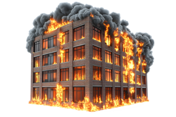 burning fire in the house