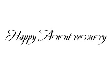 手書き風におしゃれに書いた、Happy Anniversary（記念日おめでとう）のロゴマーク
