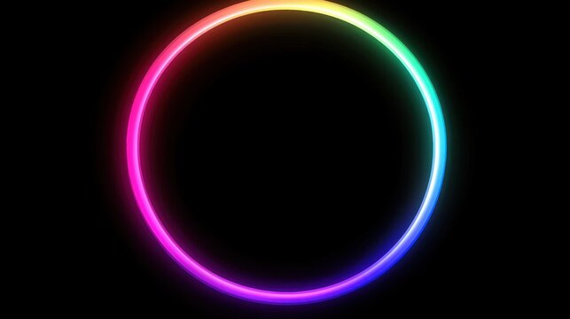 Vivid circular frame with a spectrum of glowing colors.