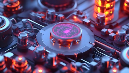 Illustration of a machine learning process featuring artificial intelligence, deep data mining, and machine learning as components of modern computer technology 