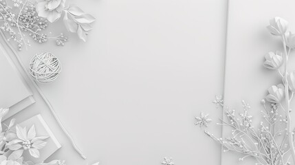 Creative White Nordic Style Background Design: Modern, Minimalist, and Functional for Various Projects