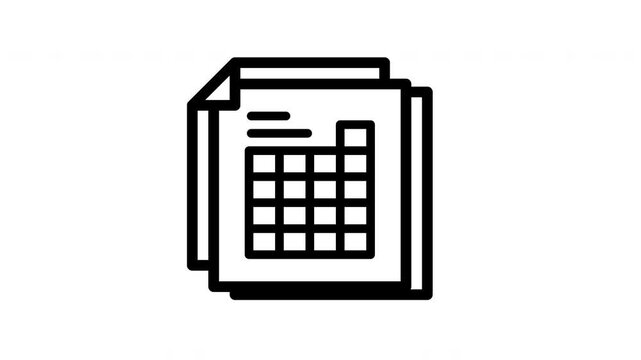 spreadsheet animated icon