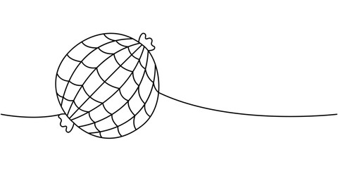 Smoked sausage one line continuous drawing. Fresh raw sausages. Vector illustration.