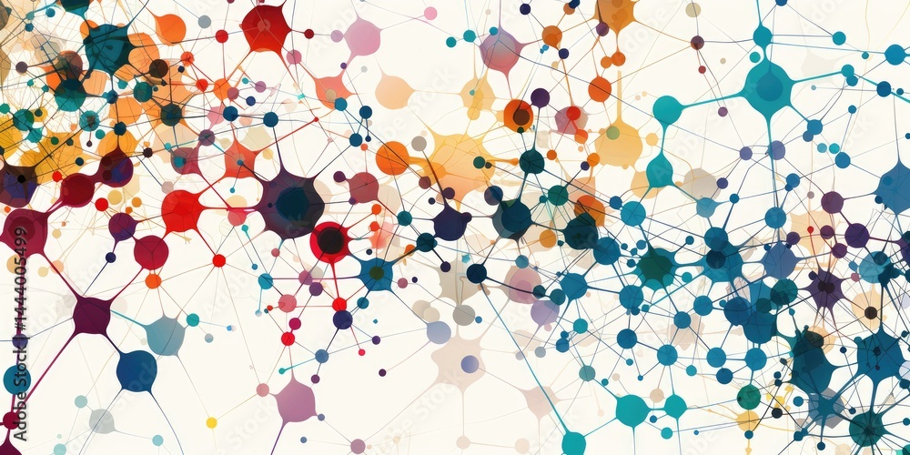 Poster picture symbolized globalize connection with particle connecting represent internet system communica
