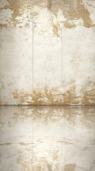 Obraz premium Aged concrete wall with reflective floor.