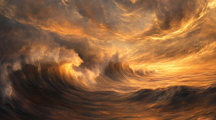 mystical abstract wave