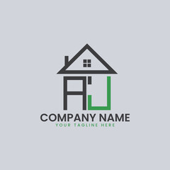Modern Real Estate Alphabet Logo House Icons
