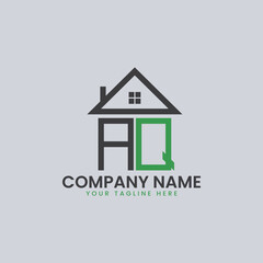 Modern Real Estate Alphabet Logo House Icons