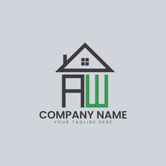 Modern Real Estate Alphabet Logo House Icons