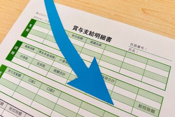 ボーナス支給額が下がるイメージ
