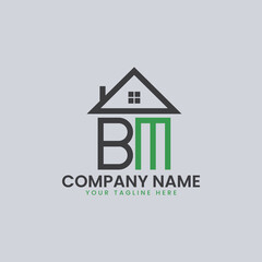 Modern Real Estate Alphabet Logo House Icons