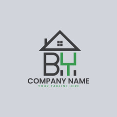 Fototapeta premium Modern Real Estate Alphabet Logo House Icons