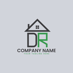 Modern Real Estate Alphabet Logo House Icons
