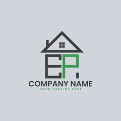 Modern Real Estate Alphabet Logo House Icons