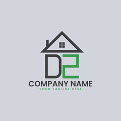 Fototapeta premium Modern Real Estate Alphabet Logo House Icons