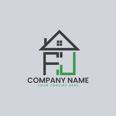 Modern Real Estate Alphabet Logo House Icons