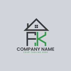 Modern Real Estate Alphabet Logo House Icons
