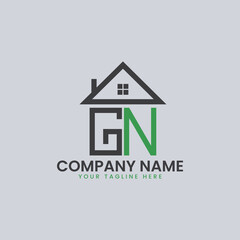Modern Real Estate Alphabet Logo House Icons