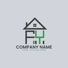 Modern Real Estate Alphabet Logo House Icons