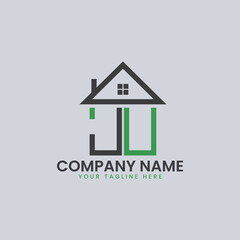 Modern Real Estate Alphabet Logo House Icons
