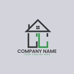 Modern Real Estate Alphabet Logo House Icons
