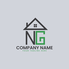 Modern Real Estate Alphabet Logo House Icons