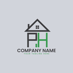 Modern Real Estate Alphabet Logo House Icons