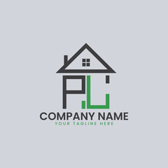 Fototapeta premium Modern Real Estate Alphabet Logo House Icons