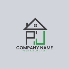 Modern Real Estate Alphabet Logo House Icons