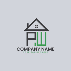 Modern Real Estate Alphabet Logo House Icons