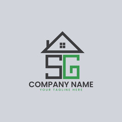 Modern Real Estate Alphabet Logo House Icons