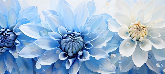 Dahlia in Delfts Blauw,ai generative