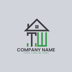 Modern Real Estate Alphabet Logo House Icons