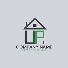 Modern Real Estate Alphabet Logo House Icons