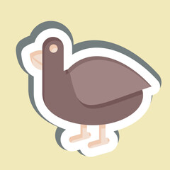 Sticker Hawaii State Bird. related to Hawaii symbol. design editable