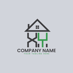 Modern Real Estate Alphabet Logo House Icons