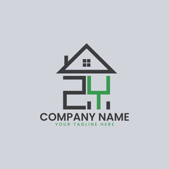 Modern Real Estate Alphabet Logo House Icons