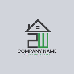 Modern Real Estate Alphabet Logo House Icons