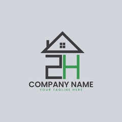 Modern Real Estate Alphabet Logo House Icons
