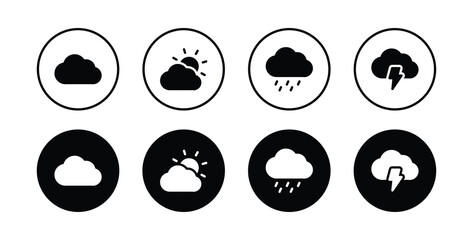 Weather icon set vector illustration for web, ui, and mobile apps