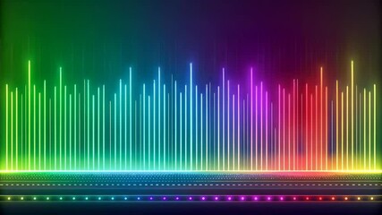 Vibrant Rainbow Light Bars Abstract Background perfect for music visuals dynamic energy design 4k 2d motion background music 