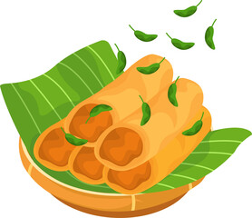 Illustration of Local Indonesian Food