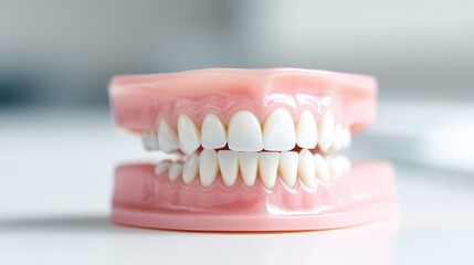 Obraz premium Model of a human jaw with teeth